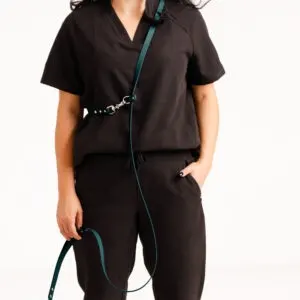 Lesă Hands-Free din Biothane Doctor Totolici, culoare Hunter Green