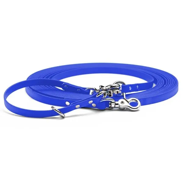 Lesă long-line din biothane Doctor Totolici, culoare Royal Blue