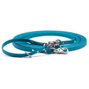 Lesă long-line din biothane Doctor Totolici, culoare Turquoise