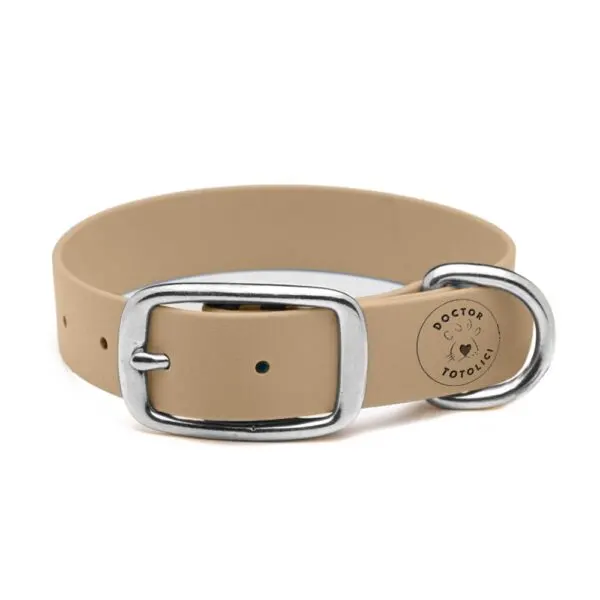 Zgardă Daily din Biothane Doctor Totolici, culoare Beige