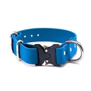 Zgardă Quick Release din Biothane Doctor Totolici, culoare Blue