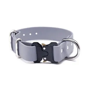 Zgardă Quick Release din Biothane Doctor Totolici, culoare Grey