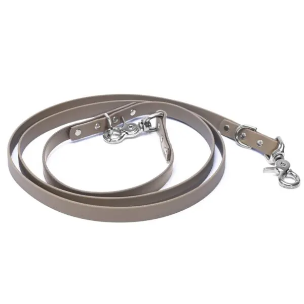 Lesă din Biothane 5-WAYS Doctor Totolici, culoare Beige