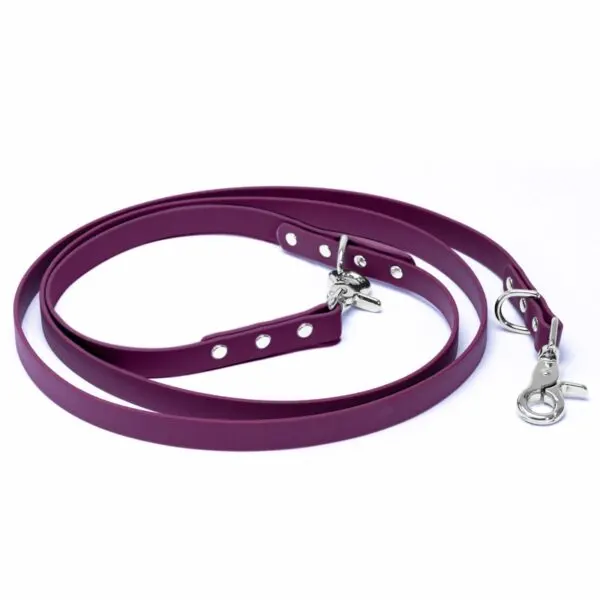 Lesă din Biothane 5-WAYS Doctor Totolici, culoare Burgundy
