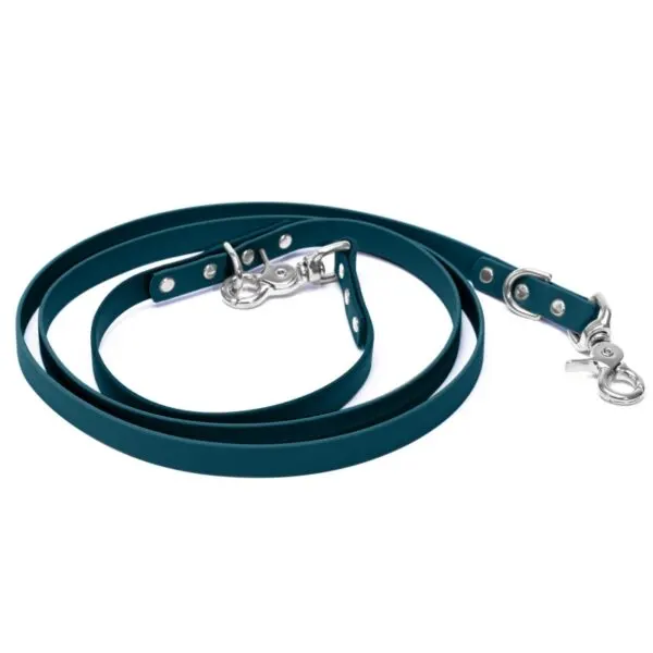 Lesă din Biothane 5-WAYS Doctor Totolici, culoare Hunter Green