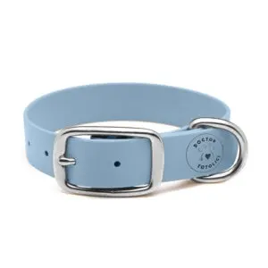 Zgardă Daily din Biothane Doctor Totolici, culoare Pastel Blue