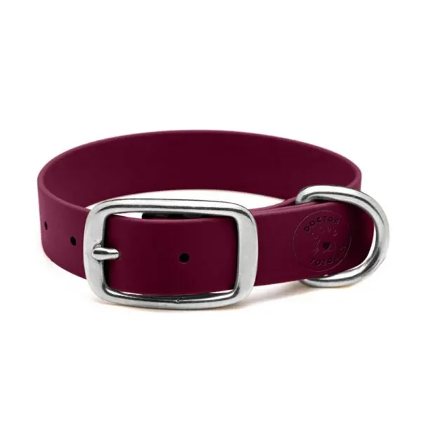 Zgardă Daily din Biothane Doctor Totolici, culoare Burgundy