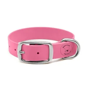 Zgardă Daily din Biothane Doctor Totolici, culoare Pastel Pink
