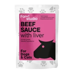Sos pentru câini și pisici din oase și ficat de vită, Food Studio, 100 ml