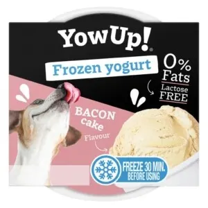 Iaurt congelat pentru câini YowUp prăjitură cu bacon, 0% grăsime, fără lactoză, 115g