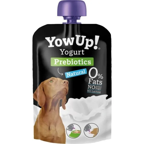 Iaurt pentru câini YowUp Natural Prebiotics, 0% grăsime, fără lactoză, GMO sau zahăr adăugat, 115g