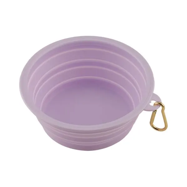 Bol pliabil pentru câine/ pisică Doctor Totolici, Travel Purple