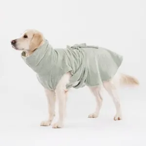 Halat de baie pentru câini Doctor Totolici, 100% bumbac, culoare Soft Mint