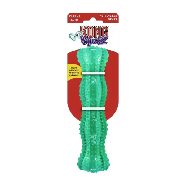 Jucărie senzorială pentru câini KONG Squeezz® Dental Stick