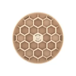 Bol hrănire lentă pentru câini - Slow feeder Honeycomb Doctor Totolici, culoare Oat Milk