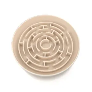 Bol hranire lentă pentru câini – Slow feeder Maze Doctor Totolici, culoare Oat Milk