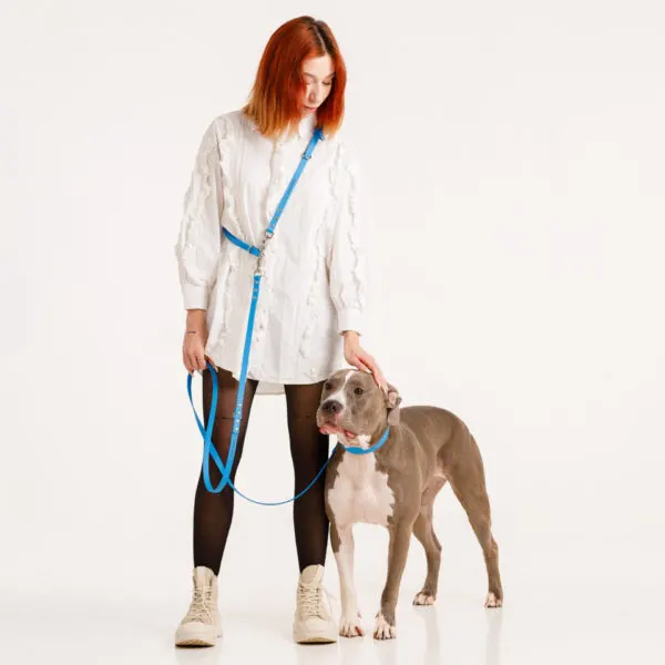adaptor lesa hands free caini biothane doctor totolici blue