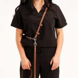Adaptor Hands-Free din biothane Doctor Totolici, culoare Caramel