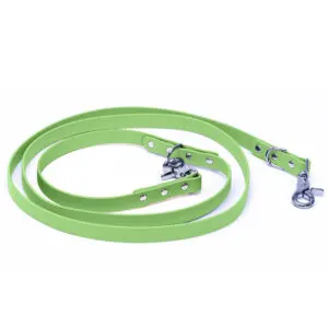 Lesă din Biothane 5-WAYS Doctor Totolici, culoare Pastel Green