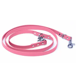 Lesă din Biothane 5-WAYS Doctor Totolici, culoare Pastel Pink