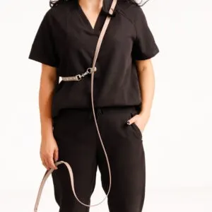 Lesă Hands-Free din Biothane Doctor Totolici, culoare Nude