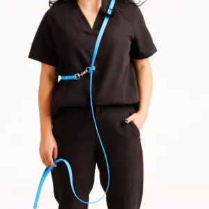 Lesă Hands-Free din Biothane Doctor Totolici, culoare Blue