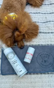 Set spumă curățare lăbuțe fără clătire + prosop microfibră Doctor Totolici, 200 ml photo review
