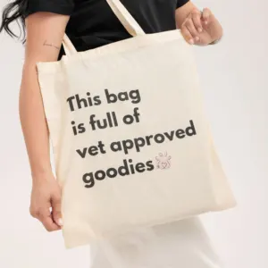 Tote Bag Doctor Totolici® 'vet approved goodies', culoare natur