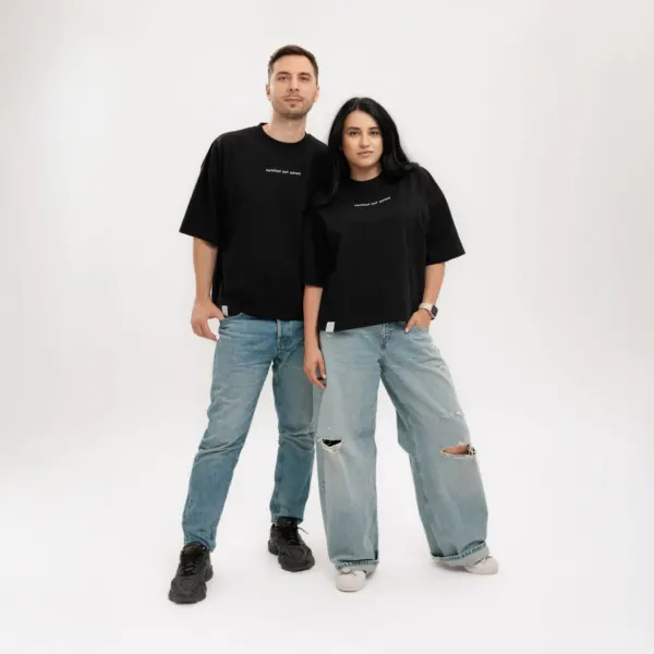 Tricou oversized unisex Doctor Totolici® 'certified pet parent', bumbac organic, culoare Black