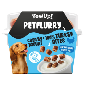 Iaurt pentru câini YowUp PetFlurry cu curcan, fără lactoză, GMO sau zahăr adăugat, 125g