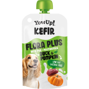 Kefir pentru câini YowUp Flora Plus cu rață si dovleac,  fără lactoză, GMO sau zahăr adăugat, 115g