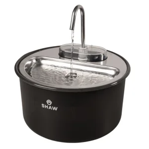 Fântână de apă tip robinet pentru câini și pisici, 4 L, sistem de filtrare, culoare negru