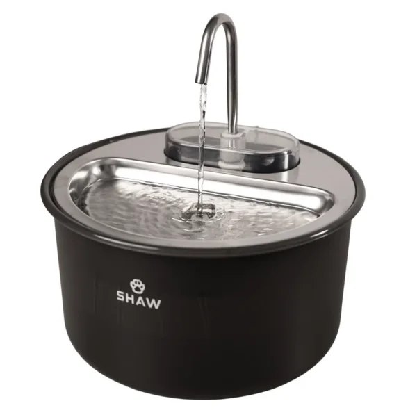 Fântână de apă tip robinet pentru câini și pisici, 4 L, sistem de filtrare, culoare negru