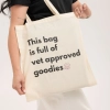 tote bag full of vet approved goodies